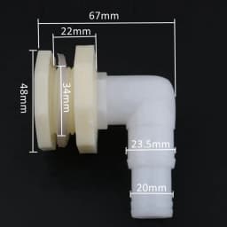 1/2" 3/4" 1" to 20/25mm 90 Degree Elbow Drainage Connector Aquarium Fish Tank Drain Adapters Irrigation Water Pipe Joints