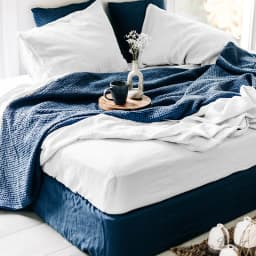 High-End Solid Color, 100% Linen Fitted Bed Sheet, Mattress Cover with Elastic Band, Bed Sheet, Supports Custom Size