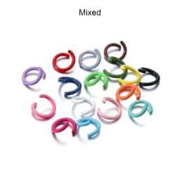 100Pcs/Lot 1.2x8mm Colorful Metal Jump Rings Split Ring Connector For DIY Jewelry Finding Making Accessories Wholesale Supplies