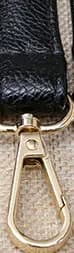 Bag Handle belt Black PU Lady handbag accessories With Snap hook/Dog hook 2.5cm 2cm 1.2cm width