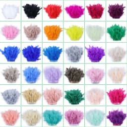 Fluffy Marabou Turkey Feathers Trims DIY Needlework Plumes On Ribbon Wedding Dress Accessories Decorative Feathers For Crafts