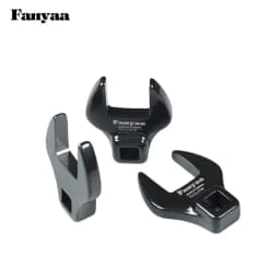 Fanyaa Open End Interchangeable Torque Head, Individual Crowfoot Wrench, Square Drive 1/2", Full Polish 36-48mm Made In Taiwan