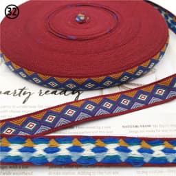5 Yards 0.78 Inch 20MM Hundreds Styles Geometric Woven Jacquard Embroidered Ribbons DIY Apparel Wrapping Trim Sewing Accessories