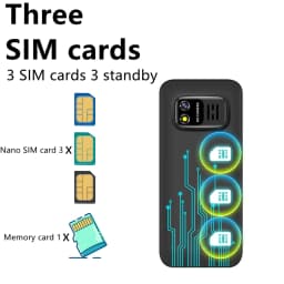 SERVO BM5310 Mini Mobile Phone 3 SIM Standby Magic Voice Call Recording Bluetooth Dialer Speed Dial 1.33" Small Backup Cellphone