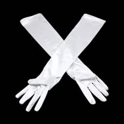 Women Long Section Imitate Satin Banquet Dance Dinner Show Cosplay Retro Style Soft Elasticity Solid Sexy Etiquette Gloves