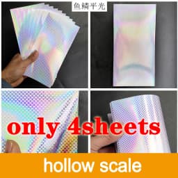 Royal Sissi New Developed 6 Optional Colors Holographic Fish Skin Tape Fish Scale Adhesive Rainbow Film Waterproof Lure Sticker
