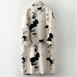 Women's winter warm wool imitation fur coat sheep cut wool coat loose long print fashion casual windbreaker