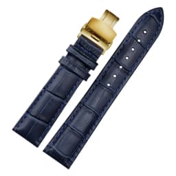 12 14 16 18 19 20 21 22 23mm Blue color Genuine Leather Watchband Strap Men and Women Watchband For Citizen Rossini Watch band