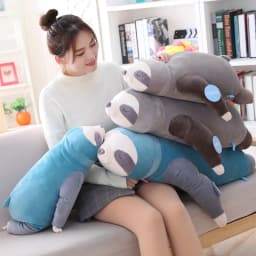 1pc 65-100cm New Cute Stuffed Sloth Toy Plush Soft Simulation Sloths Soft Toy Animals Plushie Doll Pillow for Kids Birthday Gift