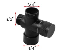 Bathroom Brass Diverter Valve 3 Way BSP 1/2' 3/4' 4/4/4 4/4/6 4/6/6 Shower Tee Adapter Adjustable Shower Head Faucet