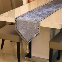 New Chinese Simple Tablecloth Modern Table Black Flag Runner European Velvet Bed Runner Pure Color Table Cloth