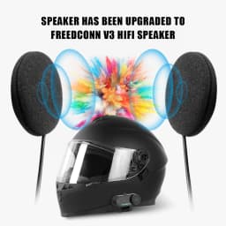Freedconn Helmet Bluetooth Headset Group Motorcycle Intercom Headphones FM Music Share Intercomunicador up to 6 Riders T Com VB