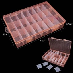 4 Sizes Jewelry Box Organizer Storage Container Plastic Organizer Box with Adjustable Dividers for Beads Art DIY Crafts