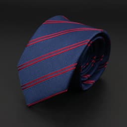 New Men's Tie Classic Red Blue Black Solid Color Stripe 7cm Jacquard Necktie Daily Wear Business Formal Wedding Tie Gift For Men