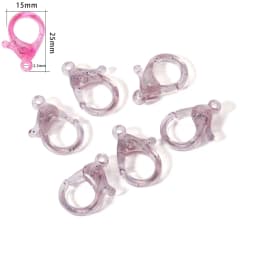30Pcs/Lot Transparent Plastic Lobster Clasp Hook Key Chain Clips Connector For Key Chain DIY Jewelry Making Supplies Accessories