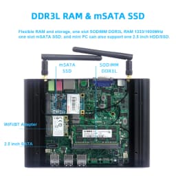Intel Core I7-5500U I5-5200U I5-4200U I3-5005U Mini PC with 8xUSB 1xHDMI 1xVGA Support WiFi Pfsense Linux Computer Win10 Ready