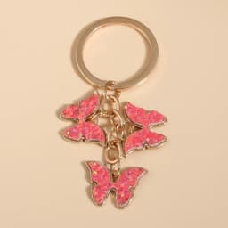 Cute Keychain Colorful Butterfly Key Ring Enamel Flying Animals Key Chains For Women Girls Handbag Accessorie Handmade Jewelry