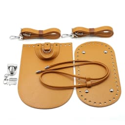 1Set Handmade Handbag Bag Set Leather Bag Bottoms With Hardware Package Accessories HandBag Shloulder Straps DIY Women Backpack