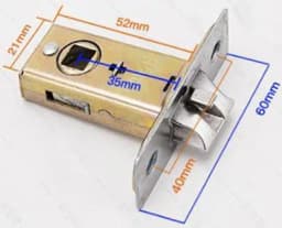 Bathroom Silence Lock Body Single Tongue Lock Hole Pitch 25mm 30mm 35mm 45mm 50mm 60mm 70mm Doorhome Hardware