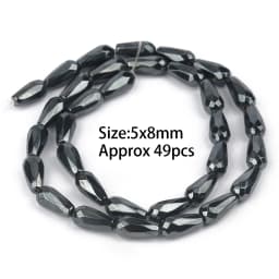 Natural Black Hematite Round Beads Star Heart Column Irregular Shape For Jewelry Making DIY Charms Bracelets Accessories 15''