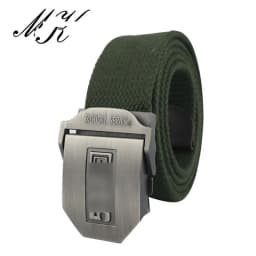 Maikun Metal Automatic Buckle Canvas Belts for Men Military Tactical Men Belt Casual Style Men Belt