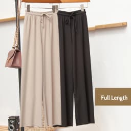 Slacks Women's Loose Summer Pants Soft Ice Silk Ankle-Length Black Wide Leg Pants Grey Khaki Women High Waisted Trousers