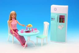 for 30cm doll kitchen dollhouse Furniture kitchen table refrigerator set girl toy for 30cm accessories house