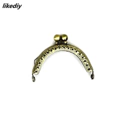 1 Piece 6.5 CM Antique Bronze or Silver Size Bead Head Semicircular Metal Coin Purse Frame Kiss Clasp DIY Bag Accessory