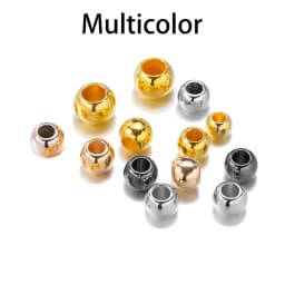 50-100pcs 4 6 8 10 12mm Ball Big Hole Round Beads CCB Loose Spacer Beads For DIY Jewelry Making Accessories (Not Metal)