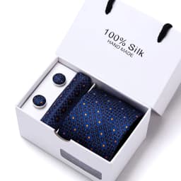 Brand 100% Silk Ties Gift box Office Men Classic Party Wedding striped 7.5cm Silk Wedding Floral Tie Necktie Handkerchief Set