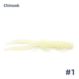 Chinook Soft Bait Lure 70mm 1.8g 10pcs Bamboo Shrimp Lure Wobblers Worm Fishing Silicone Fish Artificial Bait