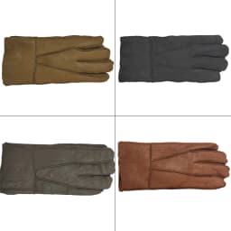 New Men Winter Warm Genuine Sheep Fur Gloves for Men Fur Cashmere Real Leather Snow Gloves Motorcycle Gloves
