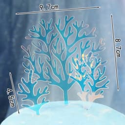 Crown Mermaid Fish Tail Ocean World Girl Cake Topper Birthday Dessert Decoration for Children's Day Party Supplies Lovely Gift
