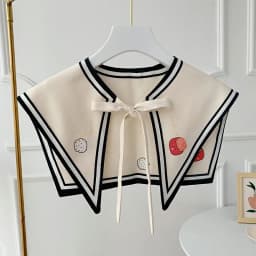 Printed Shawl Fake Collar Women Detachable Collars Big Lapel False Collar Shirt Thin Shawl Kragen Sahte Yaka Kraagje Nep Dames