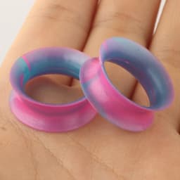 2pcs Silicone Flexible Ear Flesh Tunnel Plug Piercing Mixed Color Earlet Gauges Expansion Piercing Fashion Jewelry 6MM-25MM