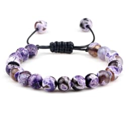 Men Energy Beads Bracelet Adjustable Natural Stone Agates Onyx Charm Bracelets Chakra Healing Women Yoga String Bangles Jewelry
