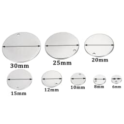 10-50pcs 6-30 mm Round Stainless Steel Stamping Blank Dog Tags Pendants DIY Bracelet Charm Jewelry Findings Supplies Wholesale