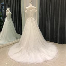 SL-7109 Customized wedding dresses long sleeve beads lace illusion neck crystal bridal wedding dress tulle vintage bride gown