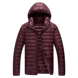 2026 Men's Lightweight Warm Coat, Winter Parkas Jacket Royal Blue Black Gray Red Green Male Light and Thin Coats