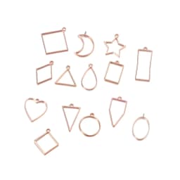 11-22Pcs Metal Geometric Hollow Frame Bezel Border Molds UV Epoxy Resin Molds For DIY Jewelry Making Findings Round Pendants