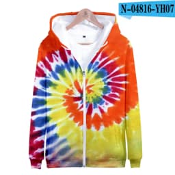 Colorful Spiral Dizzy Pattern Hoodie Men Women Optical Illusion Hoodies Sweatshirt Harajuku Tie Dye Jacket Coat Clothes