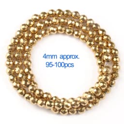 AAA+ Color Retention Gold Plated Natural Hematite Beads Round Cube Cylinder Loose Rondelle Beads For Jewelry Making DIY Bracelet
