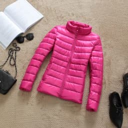 Down Parka Women Ultra-light Thin Down Jacket 2024 Autumn Winter Slim Short Hooded Warm White Duck Down Coat Women's Outerwear