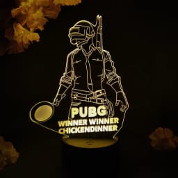 Game PUBG Action Figure 3D Illusion Light Cool Gift Birthday Valentine Gift for Gamer Boyfriend PC Desk Lamp Gaming Room Setup