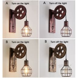 Vintage Wall+Lamps led lamp wall sconces Retro Wall Light fixtures Lifting Pulley bedroom lamp American Industrial mirror light