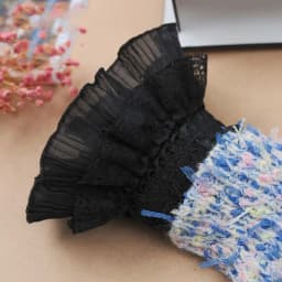 Gothic Retro Black Detachable Sleeve Fake Cuffs Multi Layer Lace Patchwork Princess Sweater Decorative Wristband Dropshipping