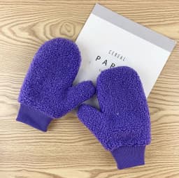 Winter Lamb Wool Halter Neck Full Finger Warm Mittens Korean Female Double Layer Plush Thicken Windproof Cycling Gloves H36