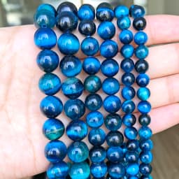 Natural Stone Beads 4-12mm Lava Rose Quartz Tiger Eye Turquoise Labradorite Round Beads for Jewelry Making Diy Bracelet 15inch