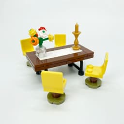 MOC Friend City Computer Desk Clock Building Blocks for Kids Toys Compatible Bookcase Assemble Bricks Creative Furniture DIY Toy