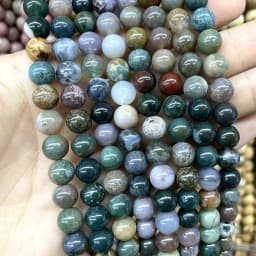 4 6 8 10 MM Natural Colorful Agates Round Loose Stone Beads For Jewelry Making Charm Diy Bracelet Necklace Earrings Material